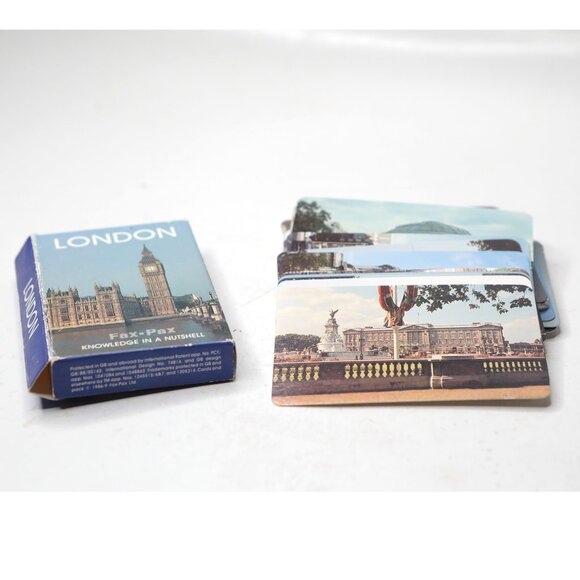 Vintage 80s Fax Pax London UK Info Picture Cards Big Ben Buckingham Palace - Picture 16 of 16